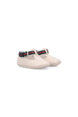 scarpa in pelle biege GUCCI KIDS | 7930401D7309553